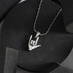 Hand Silver Pendant - 925 Silver Jewellery Meera Jaipur