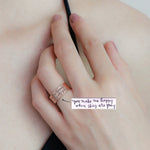 Hand Written Name Ring - 925 Silver Jewellery Meera Jaipur