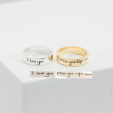 Hand Written Name Ring - 925 Silver Jewellery Meera Jaipur