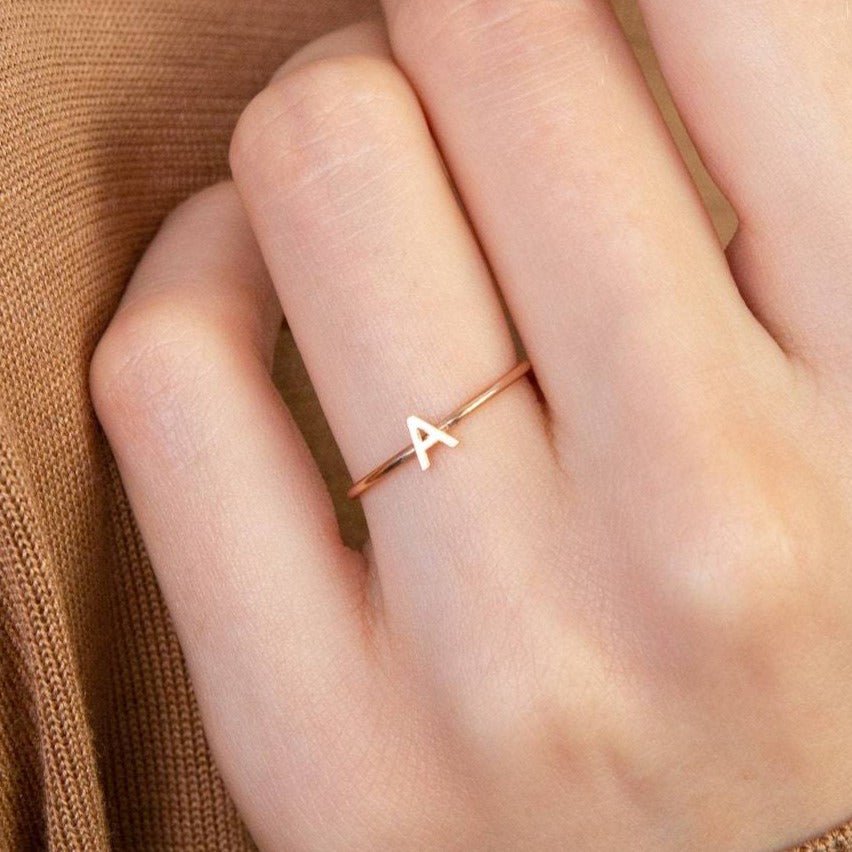 Initial Letter Ring - 925 Silver Jewellery Meera Jaipur