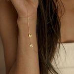 Initial Side Letter Necklace - 925 Silver Jewellery Meera Jaipur