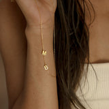 Initial Side Letter Necklace - 925 Silver Jewellery Meera Jaipur