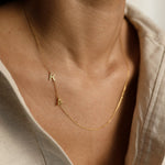 Initial Side Letter Necklace - 925 Silver Jewellery Meera Jaipur