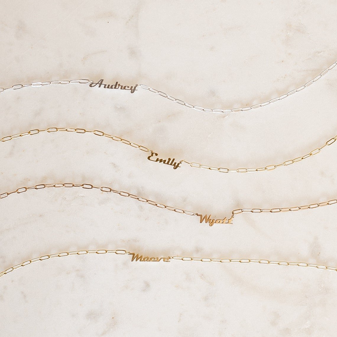 Magneto Link Chain Name Necklace - 925 Silver Jewellery Meera Jaipur