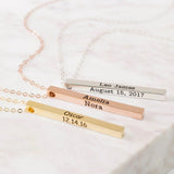 Personalised Bar Necklace - 925 Silver Jewellery Meera Jaipur