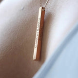 Personalised Bar Necklace - 925 Silver Jewellery Meera Jaipur