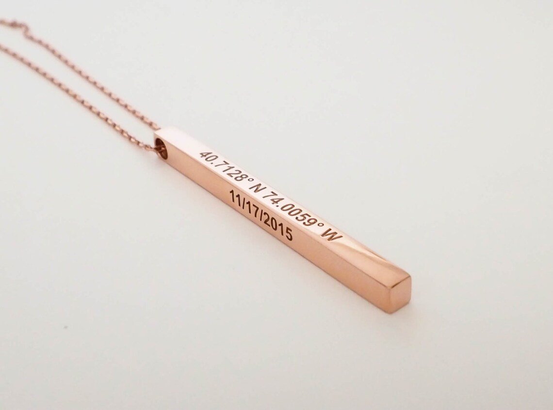 Personalised Bar Necklace - 925 Silver Jewellery Meera Jaipur