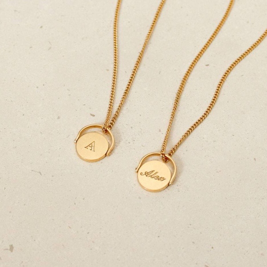 Spinner Letter Necklace - 925 Silver Jewellery Meera Jaipur