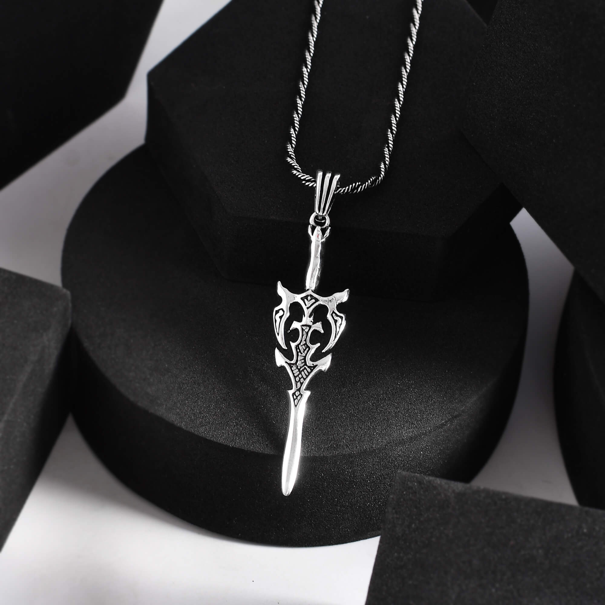 Sword Silver Pendant - 925 Silver Jewellery Meera Jaipur