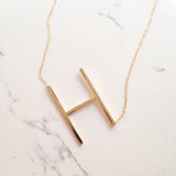 Bold Initial Letter Necklace